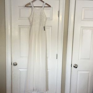 Lulu's White Lace Bodice Maxi Dress Size S